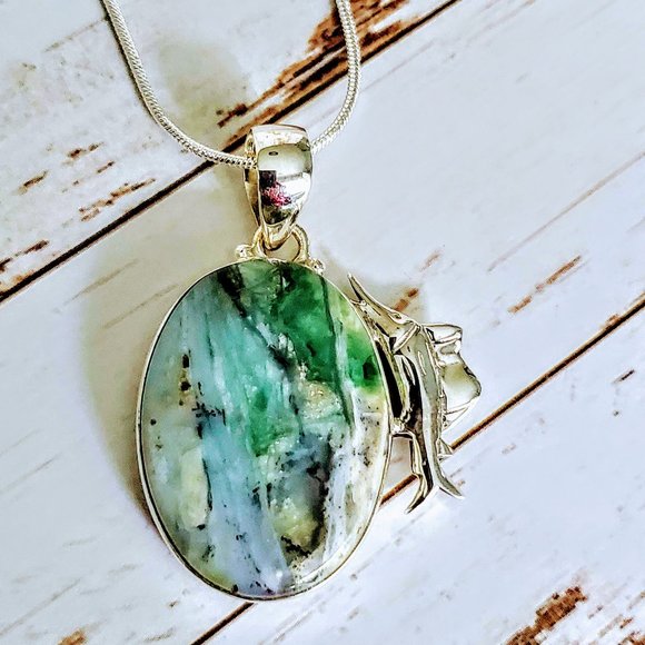 Gem Silica Swordfish Sterling Pendent - Picture 3 of 5